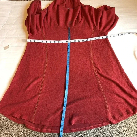 White Birch Ultra Soft Comfortable high low Cowl neck Tunic Top stretch size M - Picture 3 of 6